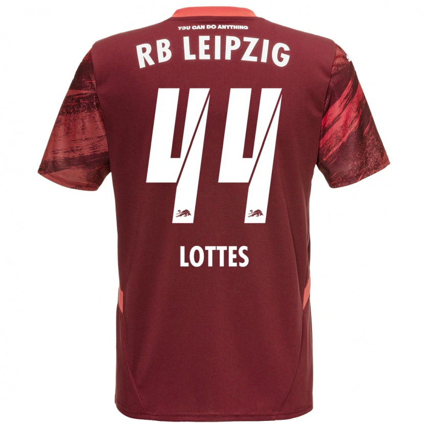 Danxen Niño Camiseta Benjamin Lottes #44 Borgoña 2ª Equipación 2024/25 La Camisa México
