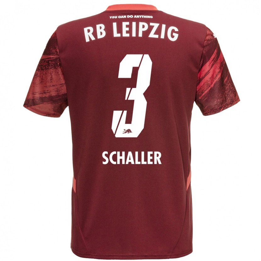 Danxen Niño Camiseta Josefine Schaller #3 Borgoña 2ª Equipación 2024/25 La Camisa México
