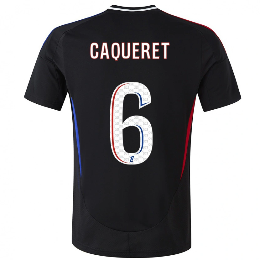 Danxen Niño Camiseta Maxence Caqueret #6 Negro 2ª Equipación 2024/25 La Camisa México