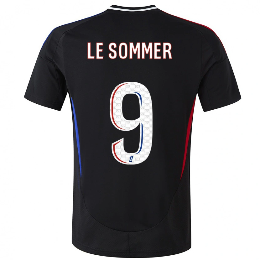 Danxen Niño Camiseta Eugénie Le Sommer #9 Negro 2ª Equipación 2024/25 La Camisa México