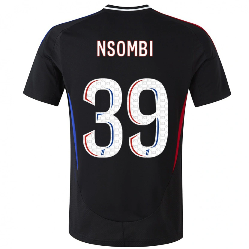 Danxen Niño Camiseta Gael Nsombi #39 Negro 2ª Equipación 2024/25 La Camisa México