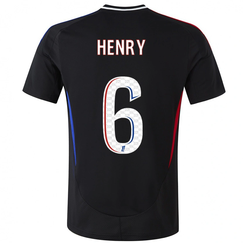 Danxen Niño Camiseta Amandine Henry #6 Negro 2ª Equipación 2024/25 La Camisa México