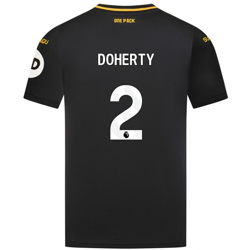 Danxen Niño Camiseta Matt Doherty #2 Negro 2ª Equipación 2024/25 La Camisa México