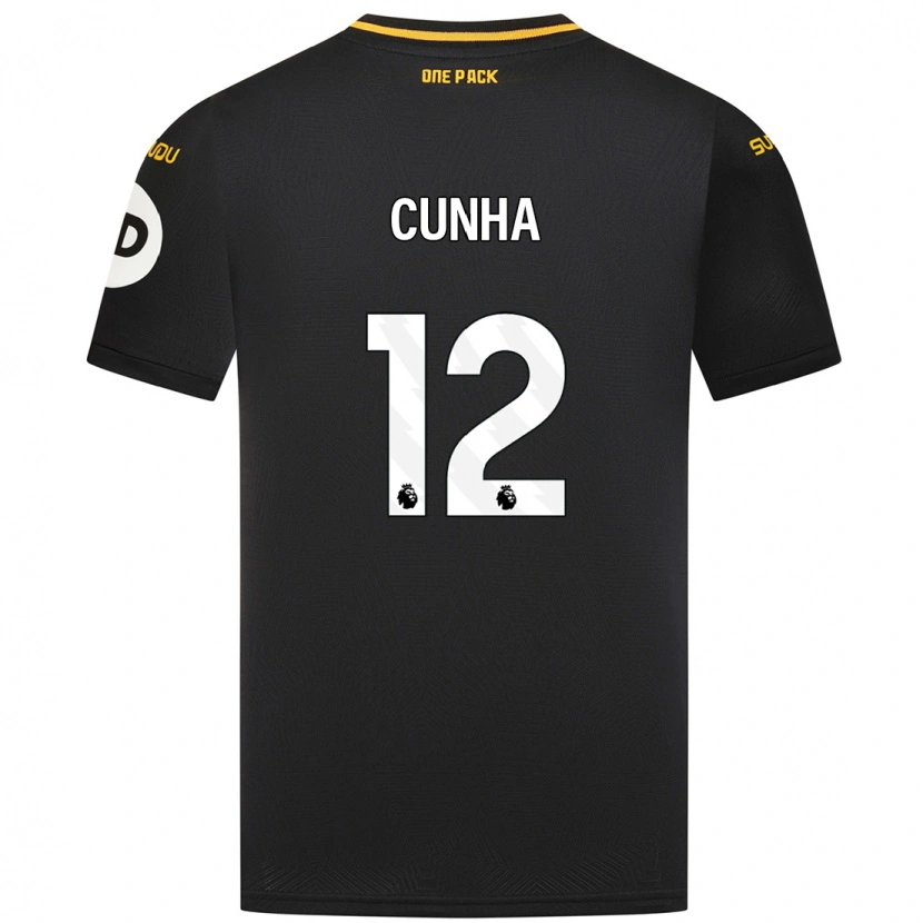 Danxen Niño Camiseta Matheus Cunha #12 Negro 2ª Equipación 2024/25 La Camisa México