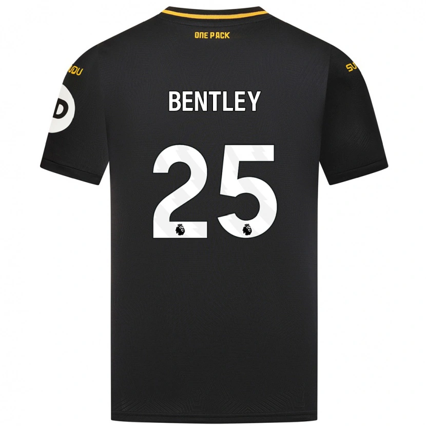 Danxen Niño Camiseta Daniel Bentley #25 Negro 2ª Equipación 2024/25 La Camisa México