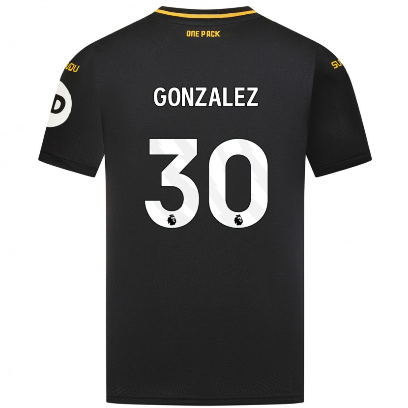 Danxen Niño Camiseta Enso González #30 Negro 2ª Equipación 2024/25 La Camisa México