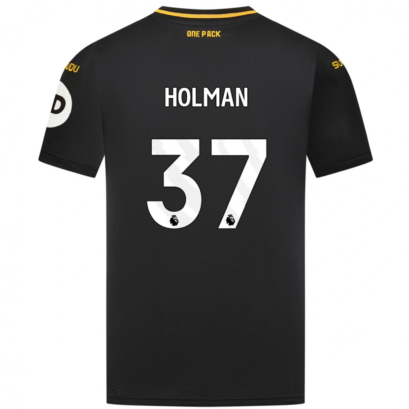 Danxen Niño Camiseta Fletcher Holman #37 Negro 2ª Equipación 2024/25 La Camisa México