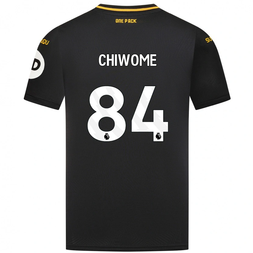 Danxen Niño Camiseta Leon Chiwome #84 Negro 2ª Equipación 2024/25 La Camisa México