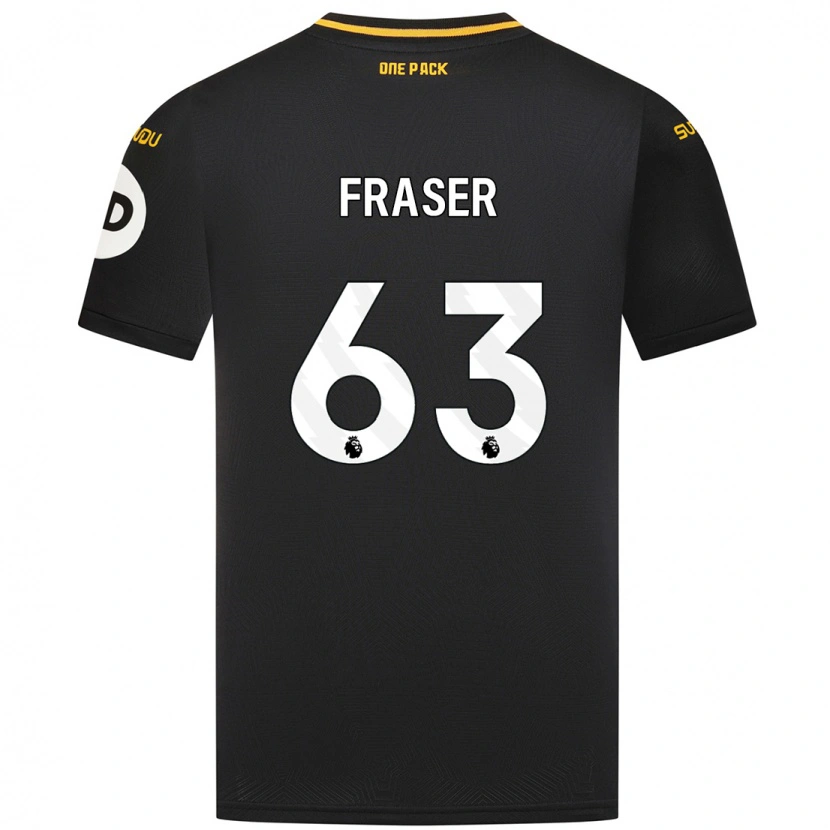 Danxen Niño Camiseta Nathan Fraser #63 Negro 2ª Equipación 2024/25 La Camisa México