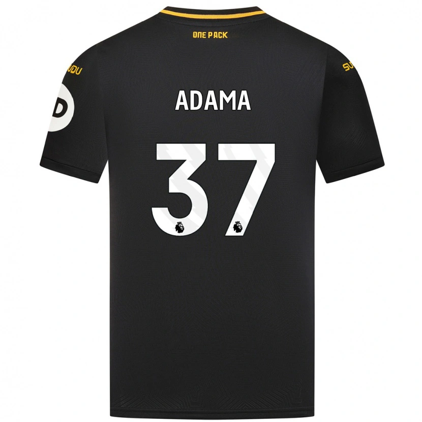 Danxen Niño Camiseta Adama Traore #37 Negro 2ª Equipación 2024/25 La Camisa México