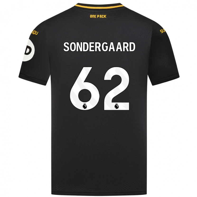 Danxen Niño Camiseta Andreas Sondergaard #62 Negro 2ª Equipación 2024/25 La Camisa México