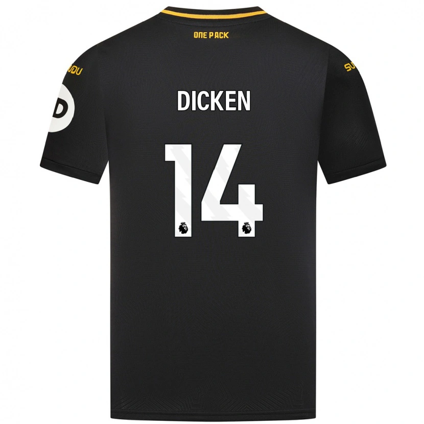 Danxen Niño Camiseta Amy Dicken #14 Negro 2ª Equipación 2024/25 La Camisa México