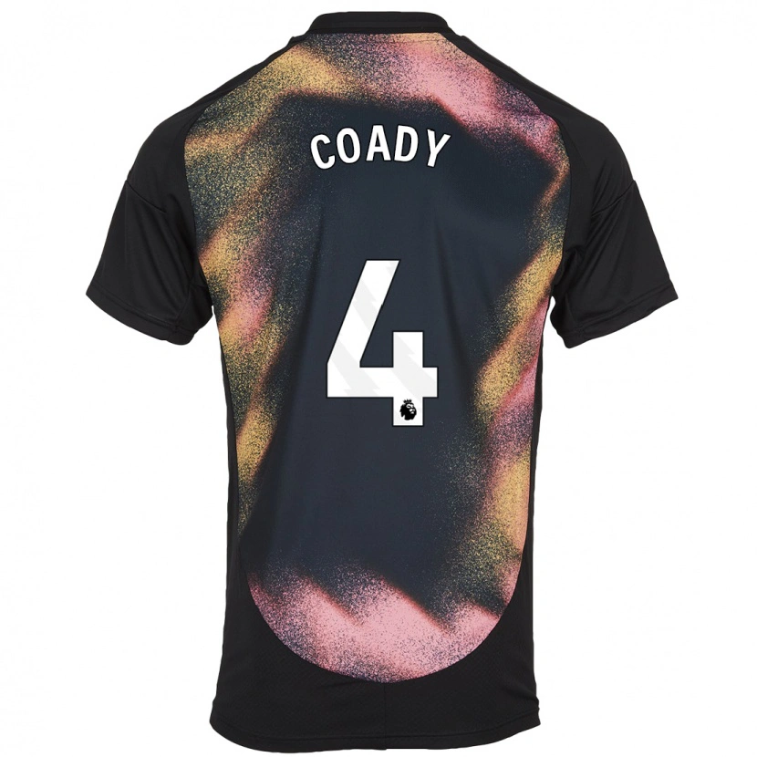 Danxen Niño Camiseta Conor Coady #4 Negro Blanco 2ª Equipación 2024/25 La Camisa México