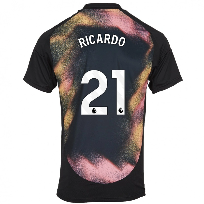 Danxen Niño Camiseta Ricardo Pereira #21 Negro Blanco 2ª Equipación 2024/25 La Camisa México