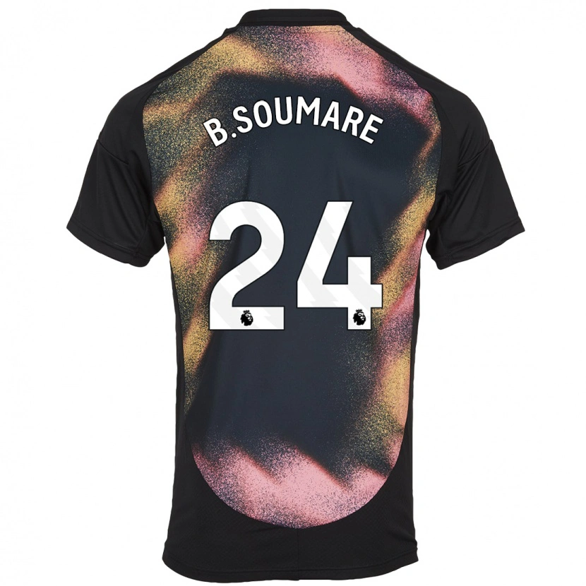 Danxen Niño Camiseta Boubakary Soumaré #24 Negro Blanco 2ª Equipación 2024/25 La Camisa México