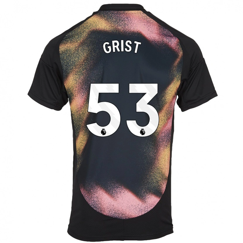 Danxen Niño Camiseta Ben Grist #53 Negro Blanco 2ª Equipación 2024/25 La Camisa México