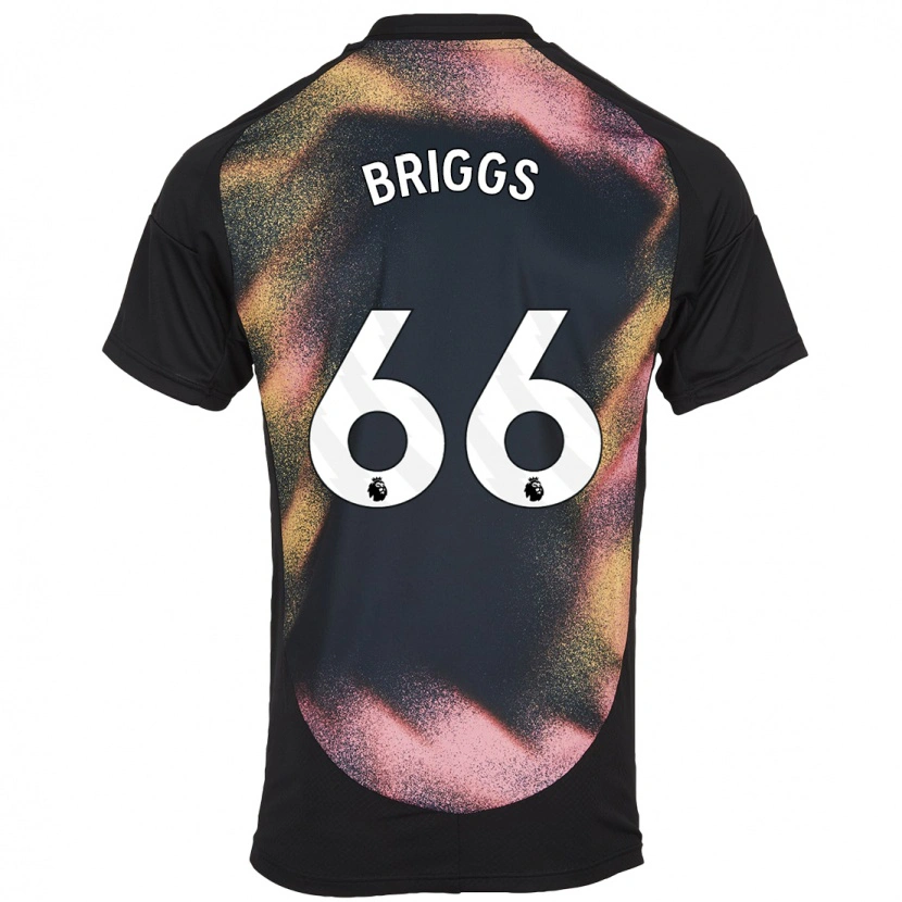 Danxen Niño Camiseta Logan Briggs #66 Negro Blanco 2ª Equipación 2024/25 La Camisa México