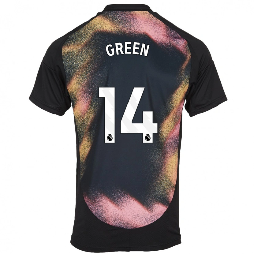 Danxen Niño Camiseta Josie Green #14 Negro Blanco 2ª Equipación 2024/25 La Camisa México