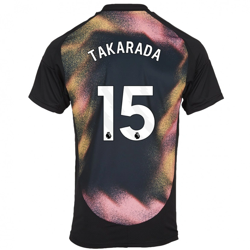 Danxen Niño Camiseta Saori Takarada #15 Negro Blanco 2ª Equipación 2024/25 La Camisa México