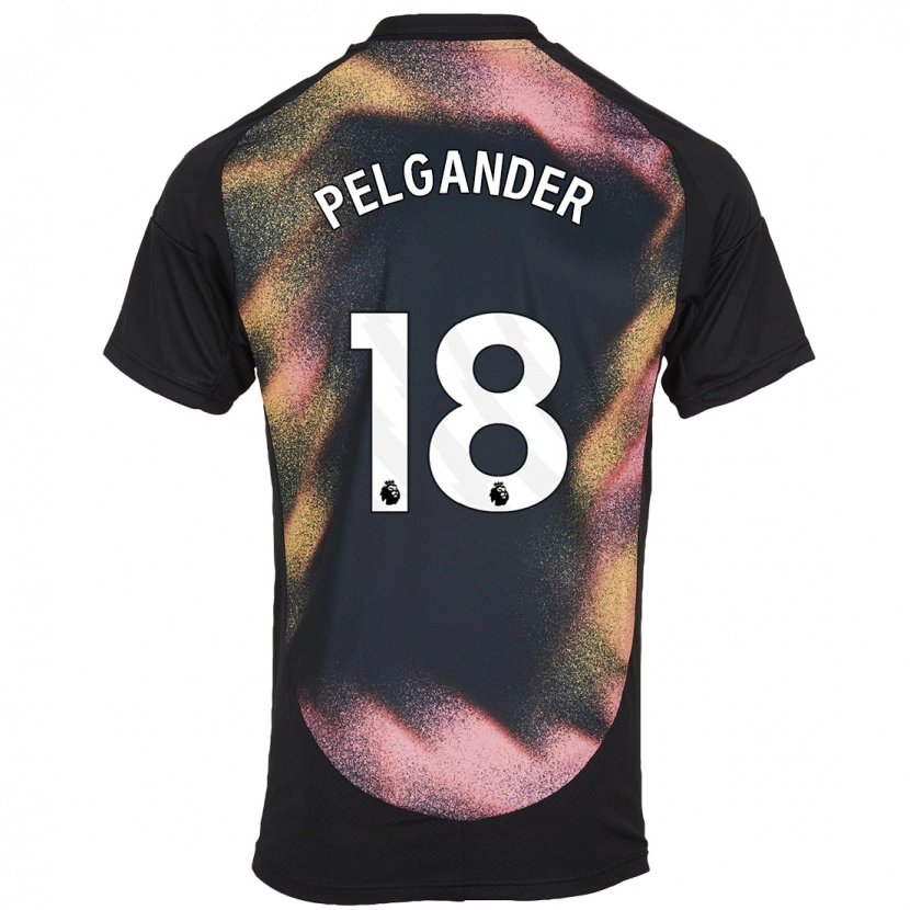 Danxen Niño Camiseta Emilia Pelgander #18 Negro Blanco 2ª Equipación 2024/25 La Camisa México