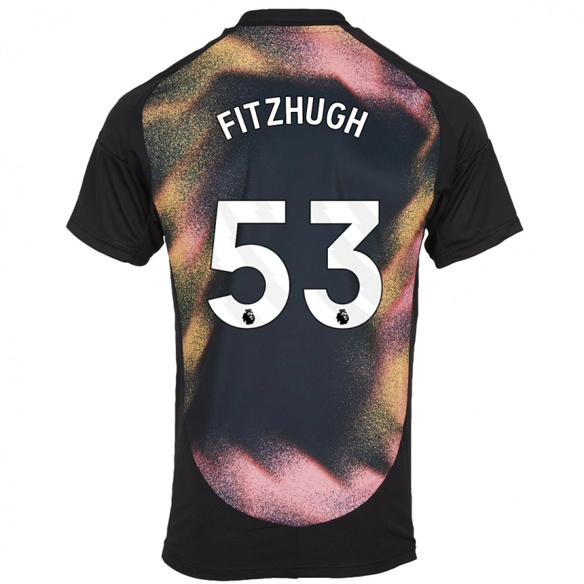 Danxen Niño Camiseta Ethan Fitzhugh #53 Negro Blanco 2ª Equipación 2024/25 La Camisa México