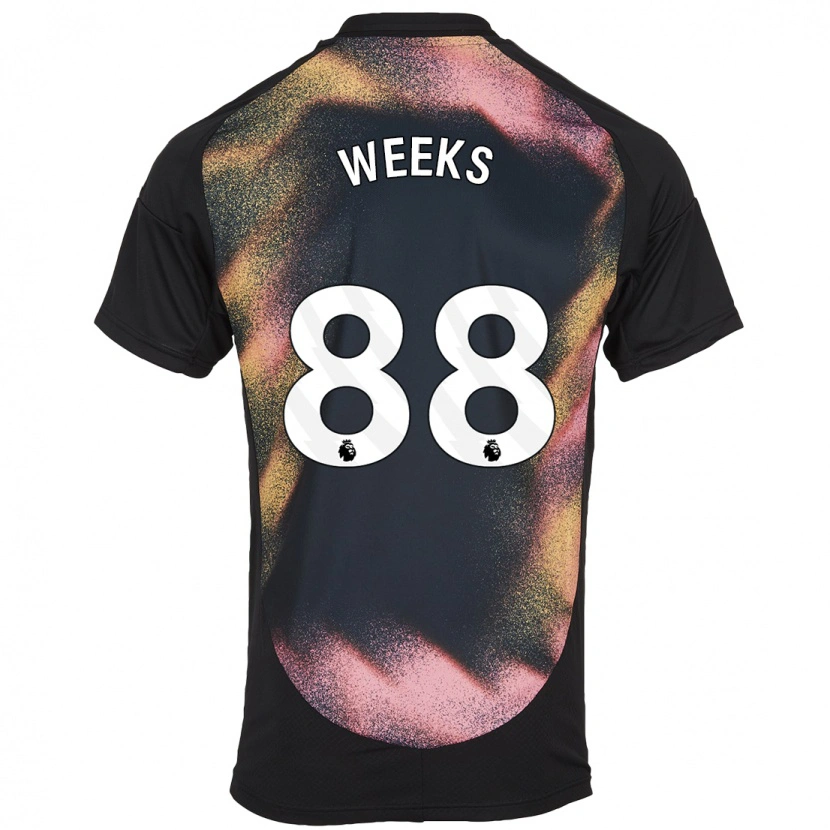 Danxen Niño Camiseta Tyler Weeks #88 Negro Blanco 2ª Equipación 2024/25 La Camisa México