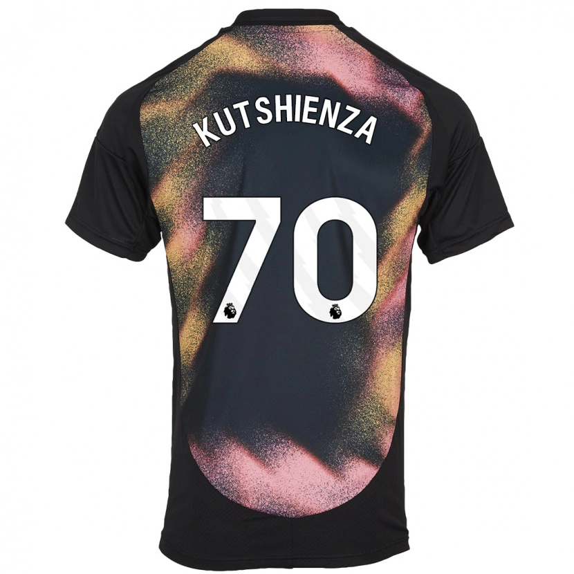 Danxen Niño Camiseta Jesper Kutshienza #70 Negro Blanco 2ª Equipación 2024/25 La Camisa México