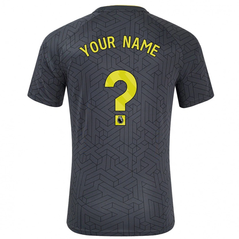 Danxen Niño Camiseta Su Nombre #0 Negro Amarillo 2ª Equipación 2024/25 La Camisa México