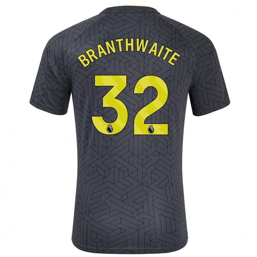Danxen Niño Camiseta Jarrad Branthwaite #32 Negro Amarillo 2ª Equipación 2024/25 La Camisa México