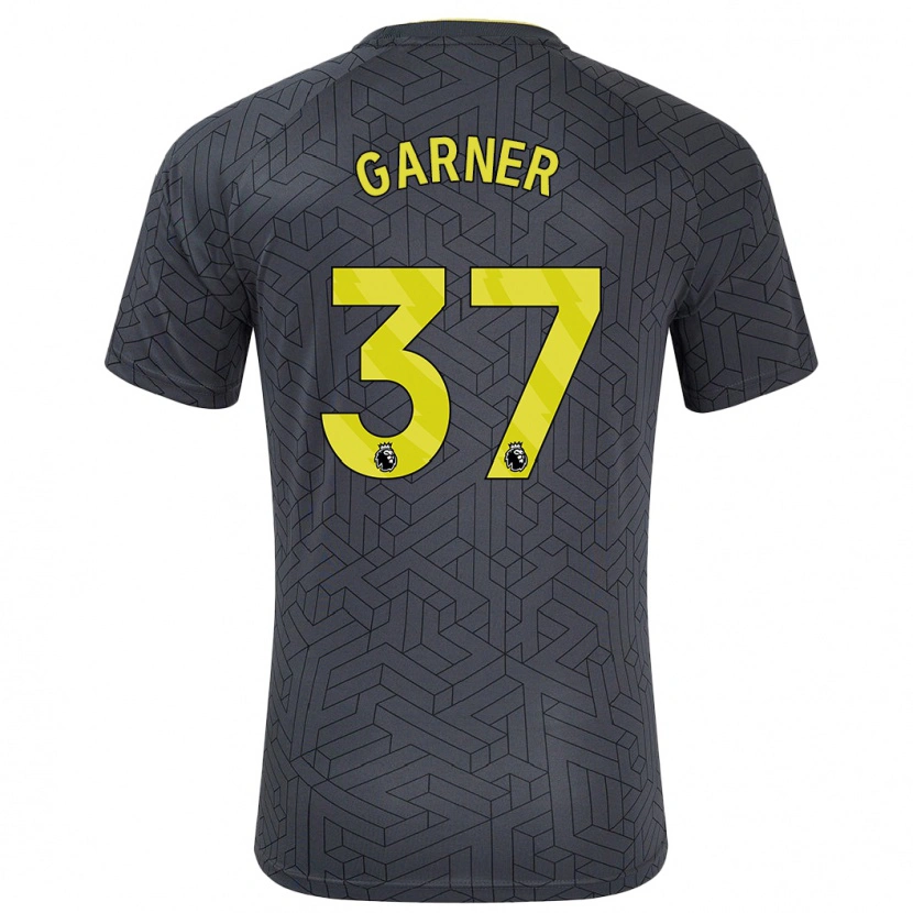 Danxen Niño Camiseta James Garner #37 Negro Amarillo 2ª Equipación 2024/25 La Camisa México