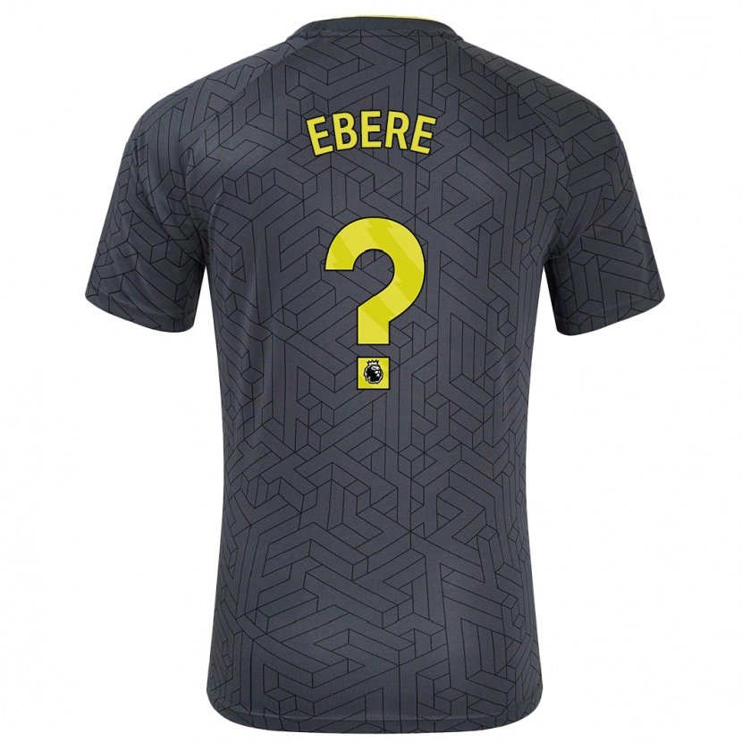 Danxen Niño Camiseta Coby Ebere #0 Negro Amarillo 2ª Equipación 2024/25 La Camisa México