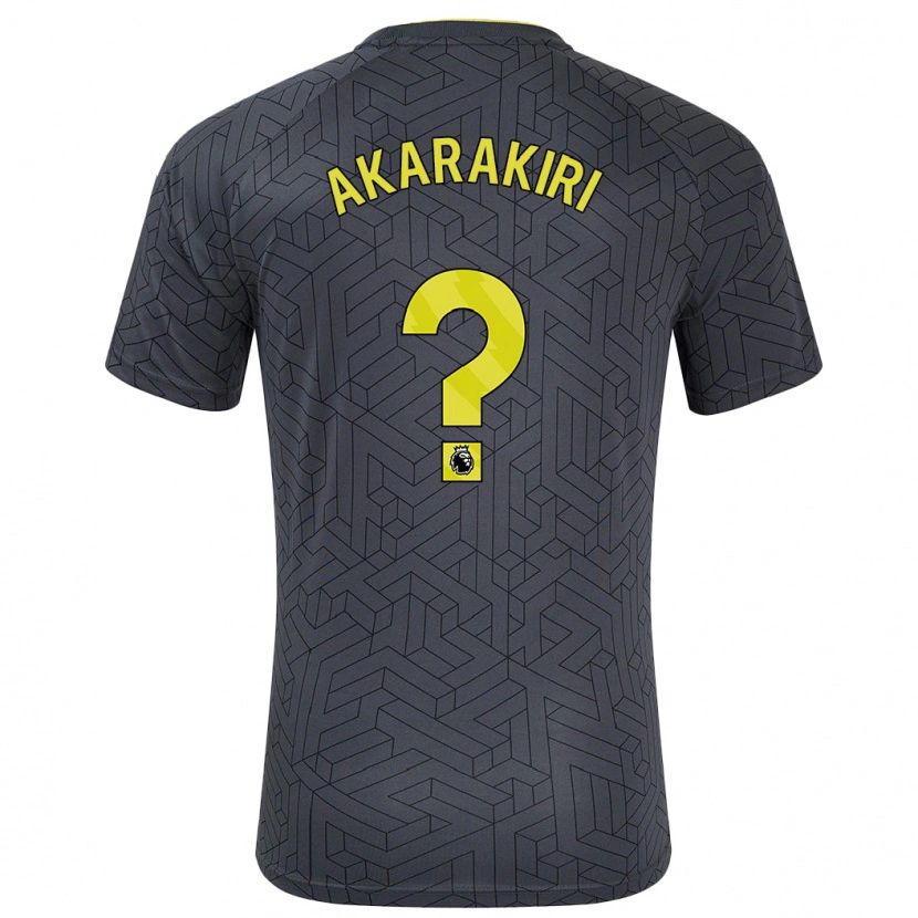 Danxen Niño Camiseta Demi Akarakiri #0 Negro Amarillo 2ª Equipación 2024/25 La Camisa México