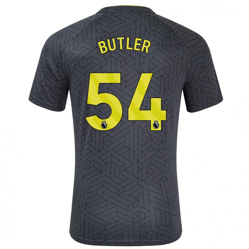 Danxen Niño Camiseta Jack Butler #54 Negro Amarillo 2ª Equipación 2024/25 La Camisa México