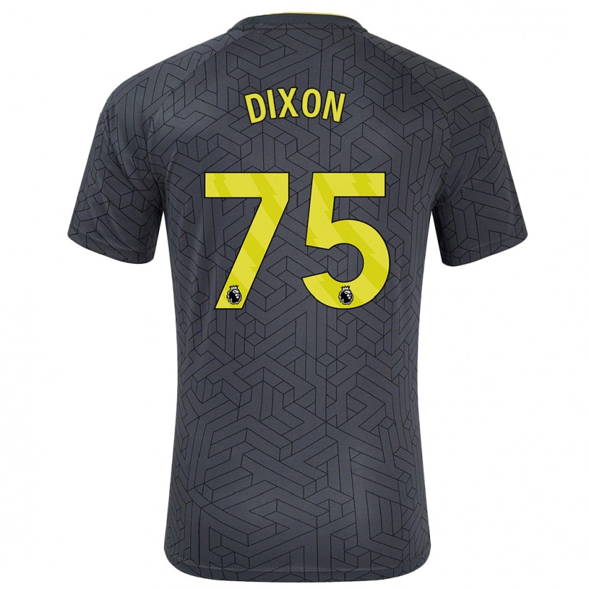Danxen Niño Camiseta Roman Dixon #75 Negro Amarillo 2ª Equipación 2024/25 La Camisa México