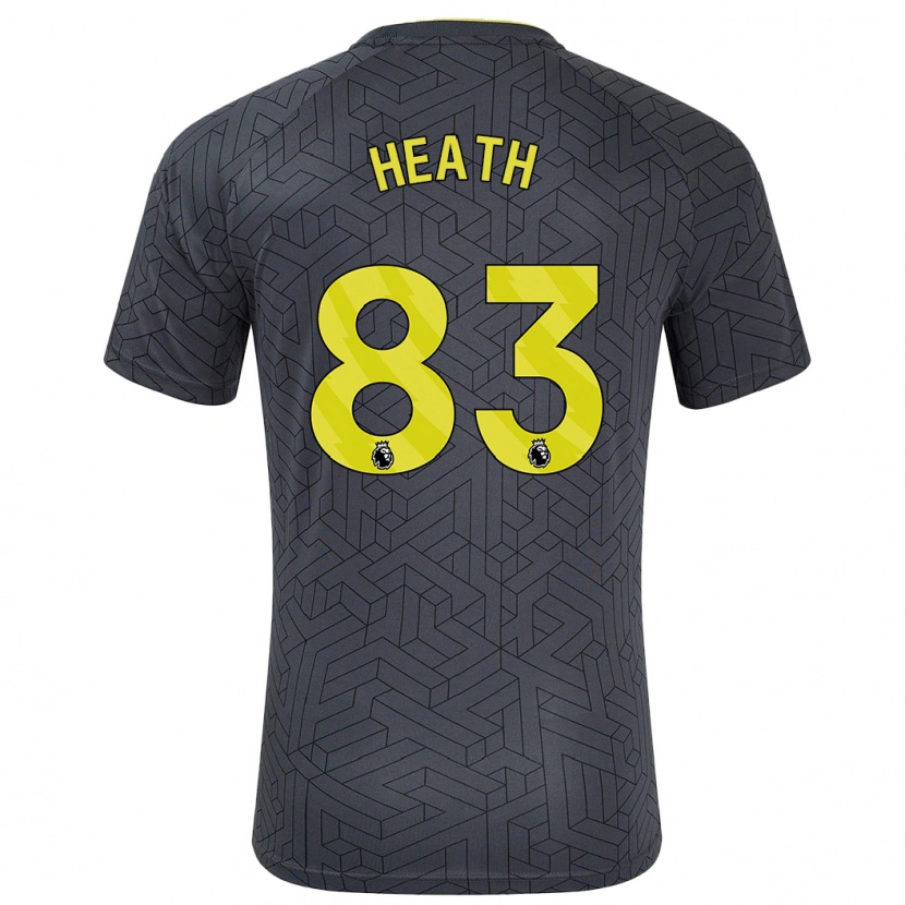 Danxen Niño Camiseta Isaac Heath #83 Negro Amarillo 2ª Equipación 2024/25 La Camisa México