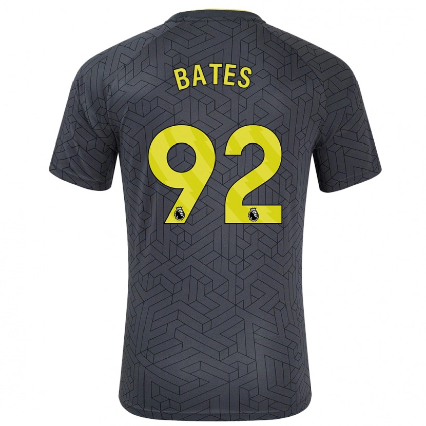 Danxen Niño Camiseta Callum Bates #92 Negro Amarillo 2ª Equipación 2024/25 La Camisa México