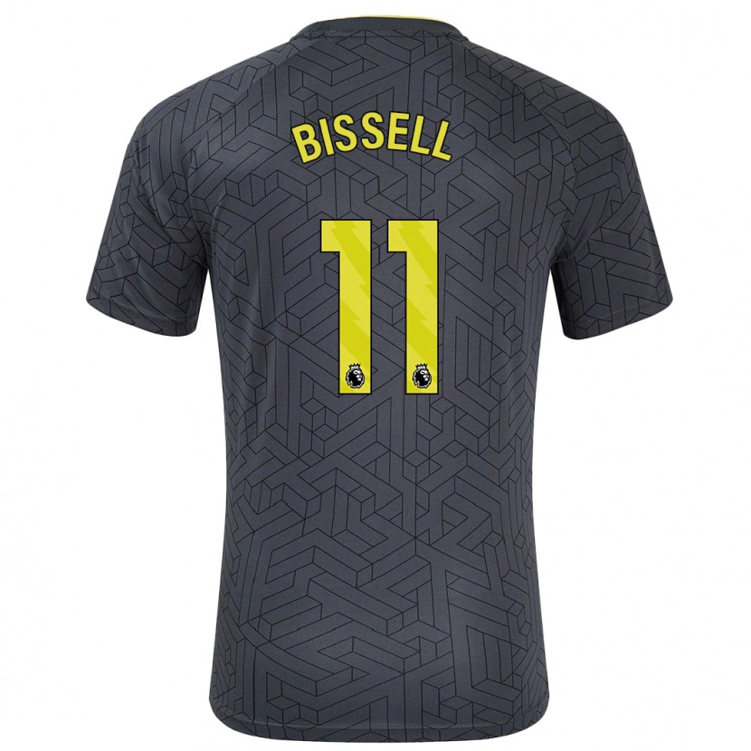 Danxen Niño Camiseta Emma Bissell #11 Negro Amarillo 2ª Equipación 2024/25 La Camisa México