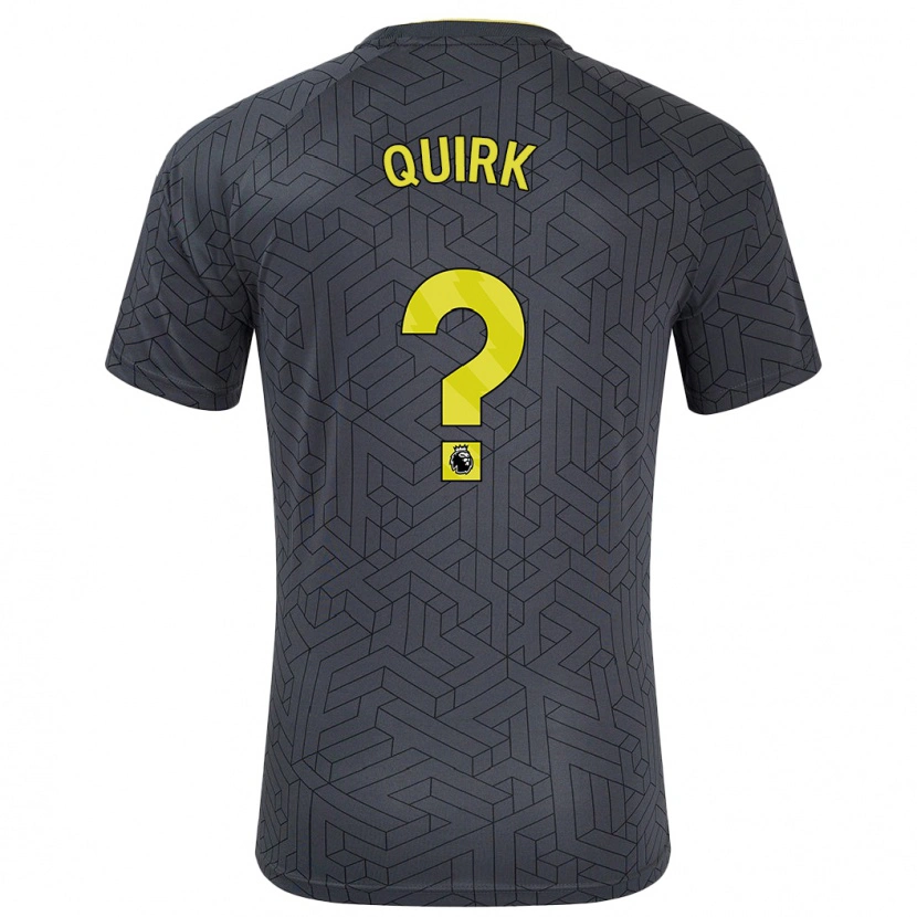 Danxen Niño Camiseta Sebastian Quirk #0 Negro Amarillo 2ª Equipación 2024/25 La Camisa México