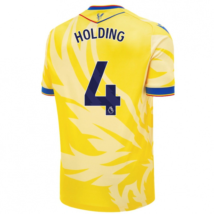 Danxen Niño Camiseta Rob Holding #4 Amarillo 2ª Equipación 2024/25 La Camisa México