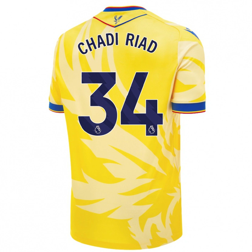 Danxen Niño Camiseta Chadi Riad #34 Amarillo 2ª Equipación 2024/25 La Camisa México
