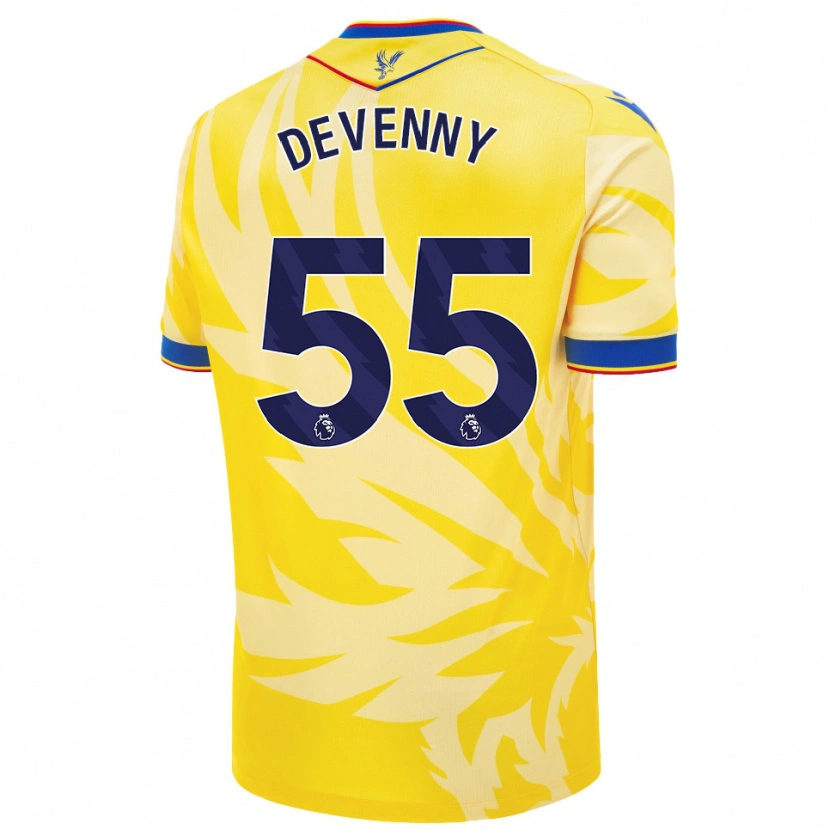 Danxen Niño Camiseta Justin Devenny #55 Amarillo 2ª Equipación 2024/25 La Camisa México