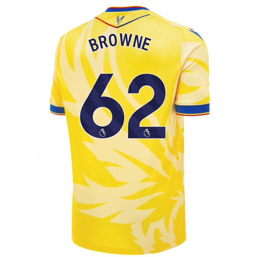 Danxen Niño Camiseta Luke Browne #62 Amarillo 2ª Equipación 2024/25 La Camisa México