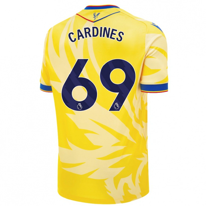 Danxen Niño Camiseta Rio Cardines #69 Amarillo 2ª Equipación 2024/25 La Camisa México
