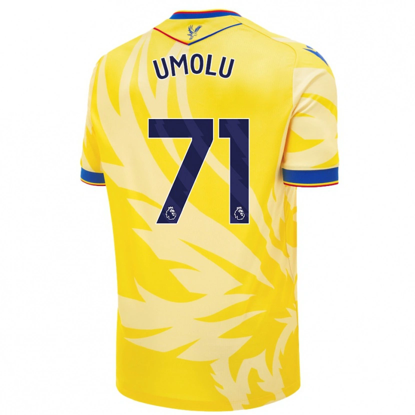 Danxen Niño Camiseta Jemiah Umolu #71 Amarillo 2ª Equipación 2024/25 La Camisa México