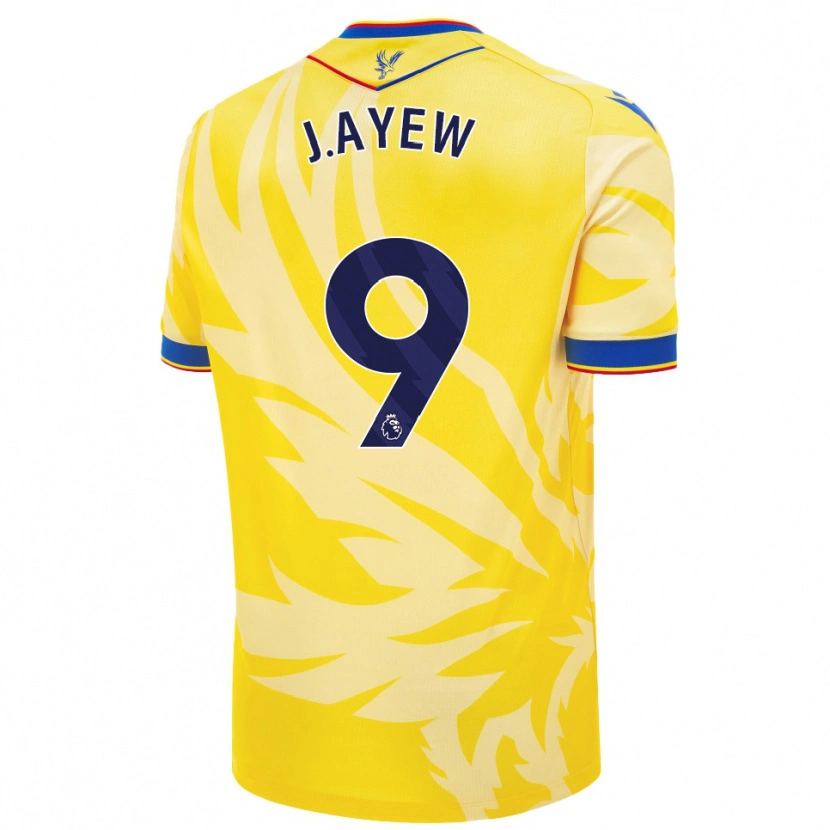 Danxen Niño Camiseta Jordan Ayew #9 Amarillo 2ª Equipación 2024/25 La Camisa México