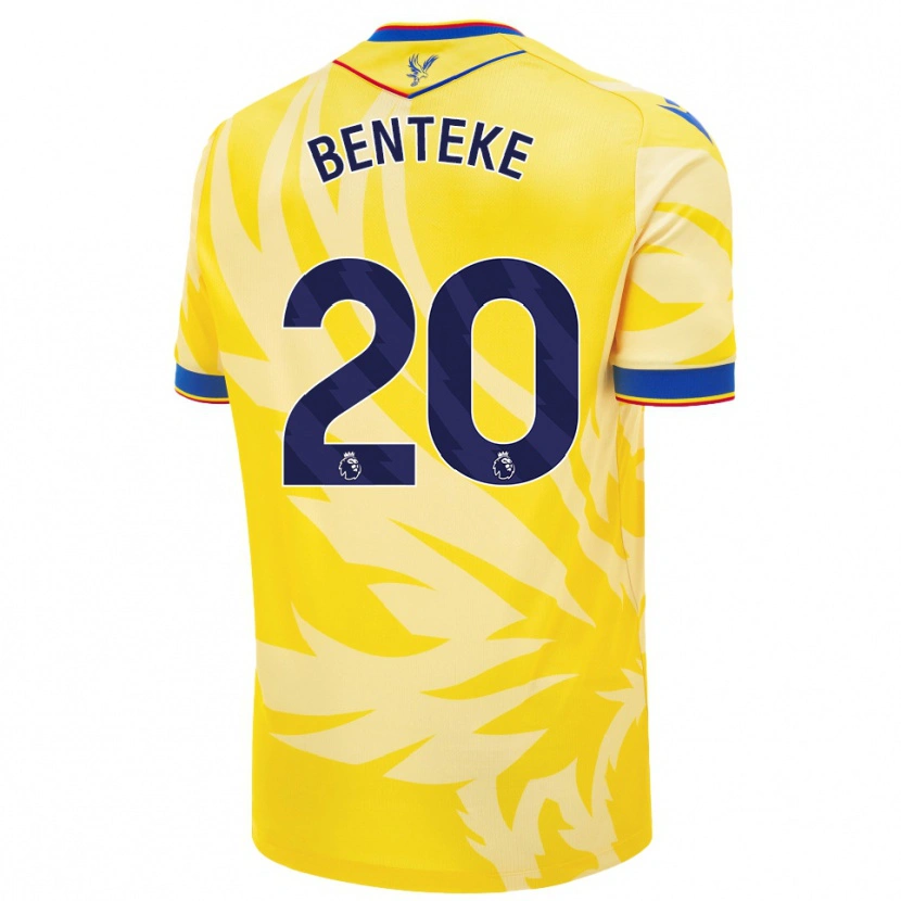 Danxen Niño Camiseta Christian Benteke #20 Amarillo 2ª Equipación 2024/25 La Camisa México
