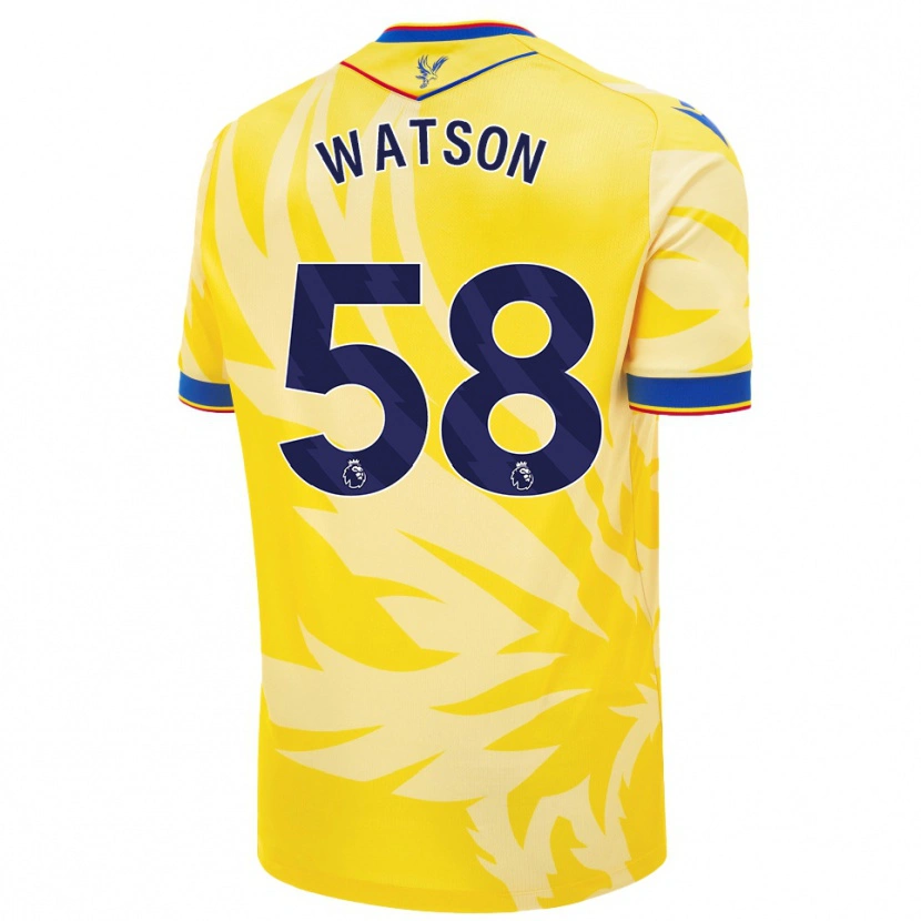 Danxen Niño Camiseta Noah Watson #58 Amarillo 2ª Equipación 2024/25 La Camisa México