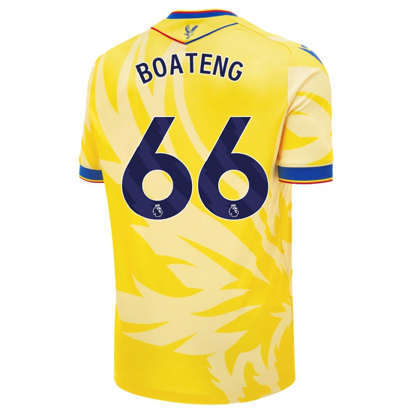 Danxen Niño Camiseta David Boateng #66 Amarillo 2ª Equipación 2024/25 La Camisa México