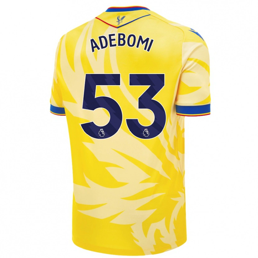 Danxen Niño Camiseta Ademola Ola Adebomi #53 Amarillo 2ª Equipación 2024/25 La Camisa México