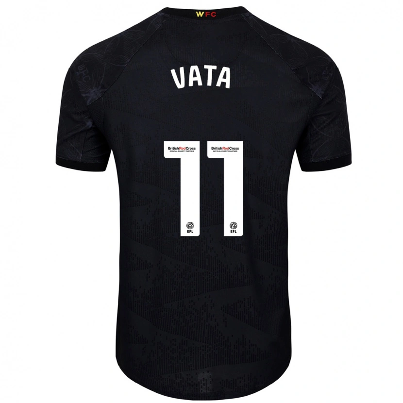 Danxen Niño Camiseta Rocco Vata #11 Negro Blanco 2ª Equipación 2024/25 La Camisa México